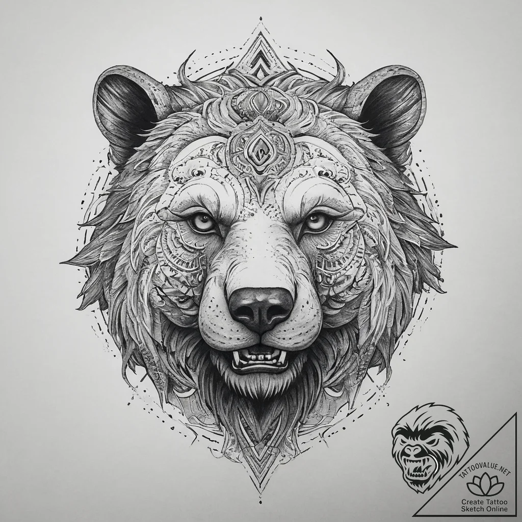 Tattoo sketch veles, the god of the underworl... - tattoo sketch (№1760196265_0, 11.10.2025 15:24) — tattoovalue.net