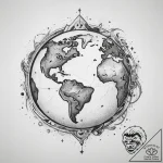 Tattoo sketch cosmic earth, artistic tattoo s… – tattoo sketch (№1760198193_0, 11.10.2025 15:56) — tattoovalue.net