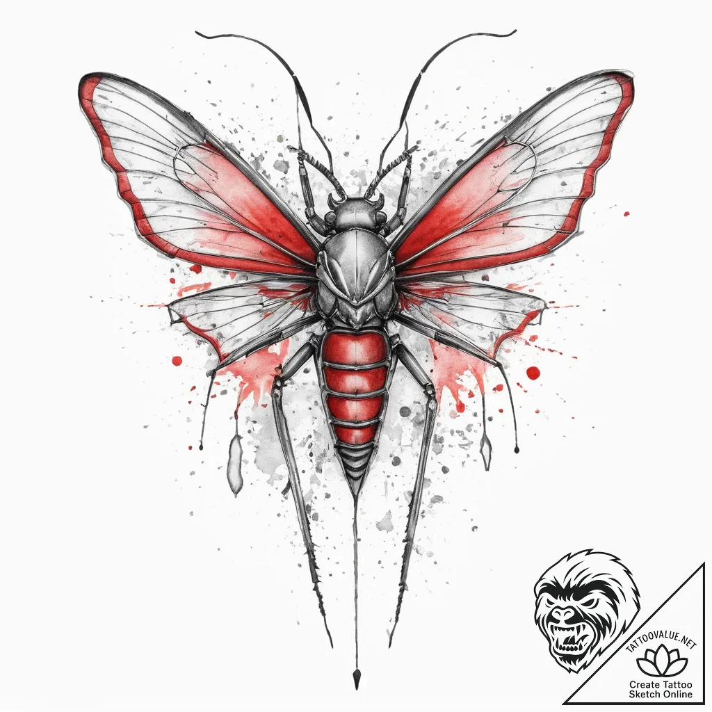 Tattoo sketch katydid, tattoo drawing outline... - tattoo sketch (№1760198446_0, 11.10.2025 16:00) — tattoovalue.net