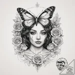 Tattoo sketch butterfly girl, tattoo sketch d… – tattoo sketch (№1760198879_0, 11.10.2025 16:07) — tattoovalue.net