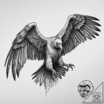 Tattoo sketch puns a vulture that says “i’m a… – tattoo sketch (№1760199095_0, 11.10.2025 16:11) — tattoovalue.net