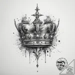 Tattoo sketch crown, tattoo line art, black a… – tattoo sketch (№1760200623_0, 11.10.2025 16:37) — tattoovalue.net