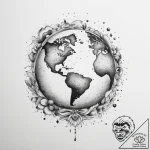 Tattoo sketch globe, tattoo flash sheet desig… – tattoo sketch (№1760201712_0, 11.10.2025 16:55) — tattoovalue.net