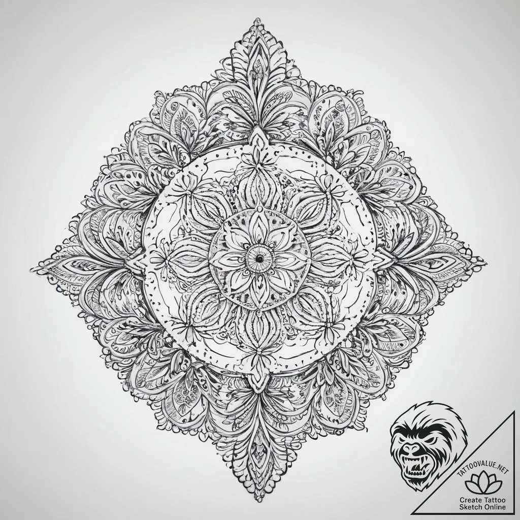 Tattoo sketch ornamental кружево - tattoo sketch (№1760201928_0, 11.10.2025 16:58) — tattoovalue.net