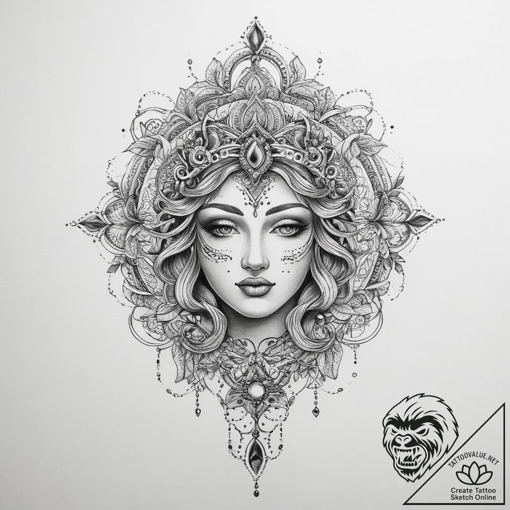Tattoo sketch holy myth, tattoo sketch design... - tattoo sketch (№1760203226_0, 11.10.2025 17:20) — tattoovalue.net