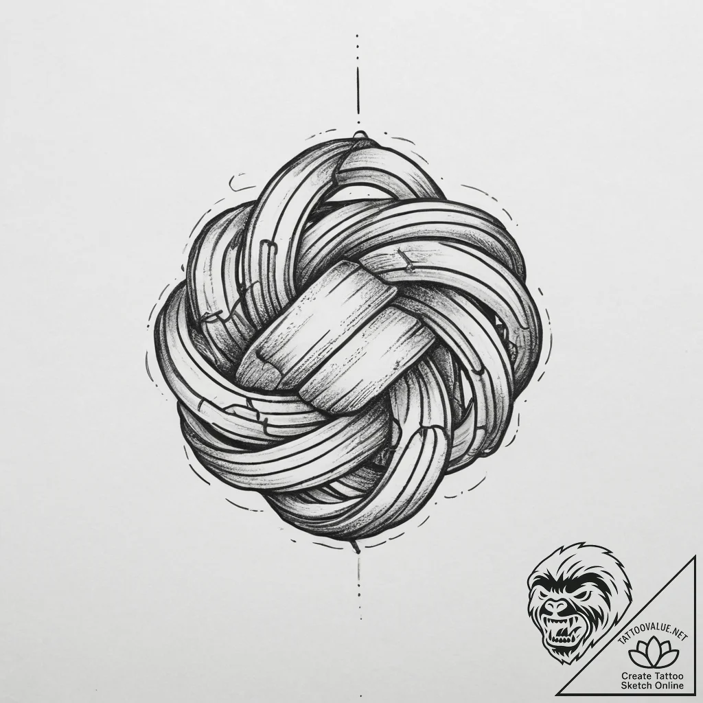 Tattoo sketch knot, concept art for tattoo, o... - tattoo sketch (№1760203444_0, 11.10.2025 17:24) — tattoovalue.net