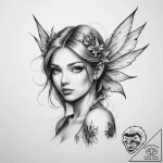 Tattoo sketch fairy – tattoo sketch (№1760203875_0, 11.10.2025 17:31) — tattoovalue.net