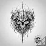 Tattoo sketch armor, ink illustration for tat… – tattoo sketch (№1760204091_0, 11.10.2025 17:34) — tattoovalue.net