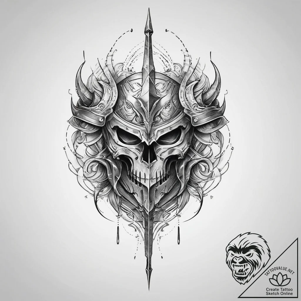 Tattoo sketch armor, ink illustration for tat... - tattoo sketch (№1760204091_0, 11.10.2025 17:34) — tattoovalue.net