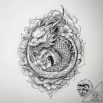 Tattoo sketch serenity, ink illustration for… – tattoo sketch (№1760206691_0, 11.10.2025 18:18) — tattoovalue.net
