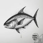 Tattoo sketch puns a tuna that says “i’m a tu… – tattoo sketch (№1760207338_0, 11.10.2025 18:28) — tattoovalue.net