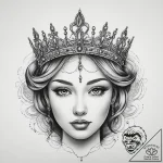 Tattoo sketch tiara, artistic tattoo sketch,… – tattoo sketch (№1760207984_0, 11.10.2025 18:39) — tattoovalue.net