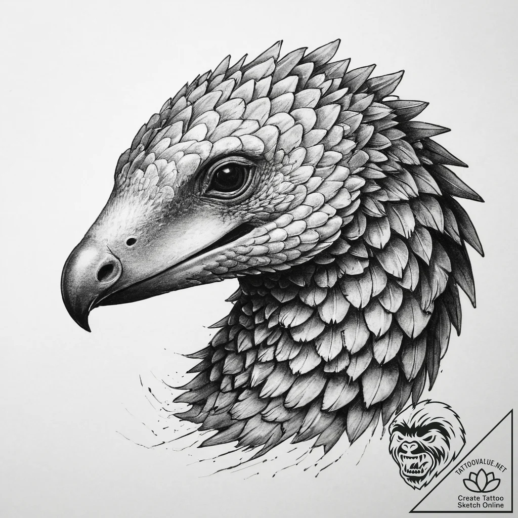 Tattoo sketch pangolin, tattoo line art, blac... - tattoo sketch (№1760208200_0, 11.10.2025 18:43) — tattoovalue.net