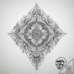 Tattoo sketch slavic embroidery pattern with… – tattoo sketch (№1760208847_0, 11.10.2025 18:54) — tattoovalue.net