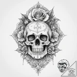 Tattoo sketch a religious figure, tattoo line… – tattoo sketch (№1760209063_0, 11.10.2025 18:57) — tattoovalue.net