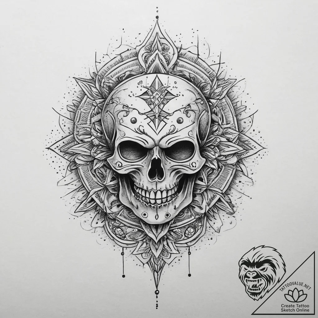 Tattoo sketch mortal, ink illustration for ta... - tattoo sketch (№1760210153_0, 11.10.2025 19:15) — tattoovalue.net