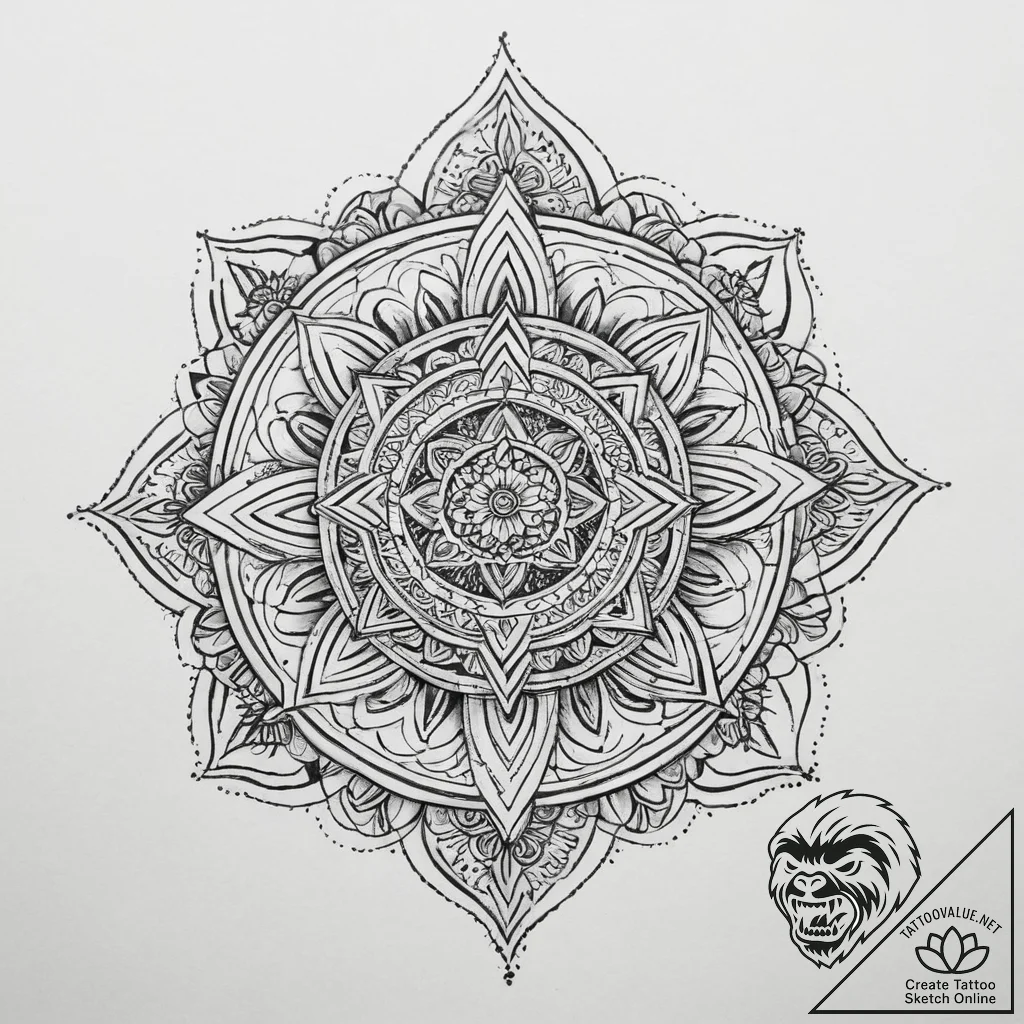 Tattoo sketch bliss, tattoo flash sheet desig... - tattoo sketch (№1760210801_0, 11.10.2025 19:26) — tattoovalue.net