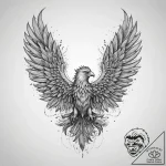 Tattoo sketch griffin feather, ink illustrati… – tattoo sketch (№1760211233_0, 11.10.2025 19:33) — tattoovalue.net