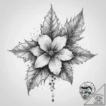 Tattoo sketch holly flower, tattoo drawing ou… – tattoo sketch (№1760211666_0, 11.10.2025 19:41) — tattoovalue.net