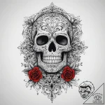 Tattoo sketch skeleton, concept art for tatto… – tattoo sketch (№1760215344_0, 11.10.2025 20:42) — tattoovalue.net
