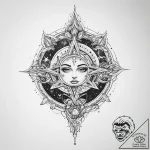 Tattoo sketch cosmic kingdom – tattoo sketch (№1760215776_0, 11.10.2025 20:49) — tattoovalue.net