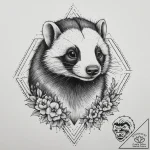 Tattoo sketch skunk, tattoo flash sheet desig… – tattoo sketch (№1760217728_0, 11.10.2025 21:22) — tattoovalue.net
