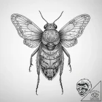 Tattoo sketch planthopper – tattoo sketch (№1760219674_0, 11.10.2025 21:54) — tattoovalue.net