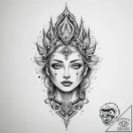 Tattoo sketch cosmic person, tattoo flash she… – tattoo sketch (№1760219890_0, 11.10.2025 21:58) — tattoovalue.net
