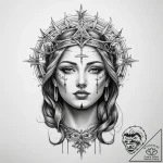 Tattoo sketch holy rendering – tattoo sketch (№1760220322_0, 11.10.2025 22:05) — tattoovalue.net