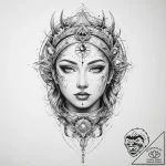 Tattoo sketch cosmic self – tattoo sketch (№1760220974_0, 11.10.2025 22:16) — tattoovalue.net