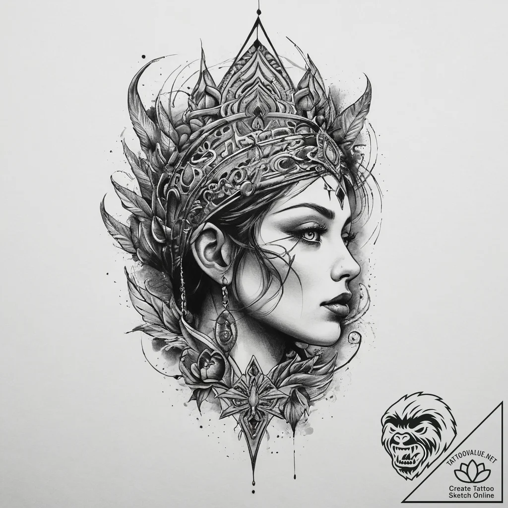 Tattoo sketch spiritual story, tattoo sketch... - tattoo sketch (№1760222288_0, 11.10.2025 22:38) — tattoovalue.net