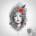 Tattoo sketch celestial, tattoo line art, tra… – tattoo sketch (№1760222724_0, 11.10.2025 22:45) — tattoovalue.net