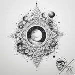 Tattoo sketch cosmic universe – tattoo sketch (№1760222940_0, 11.10.2025 22:49) — tattoovalue.net