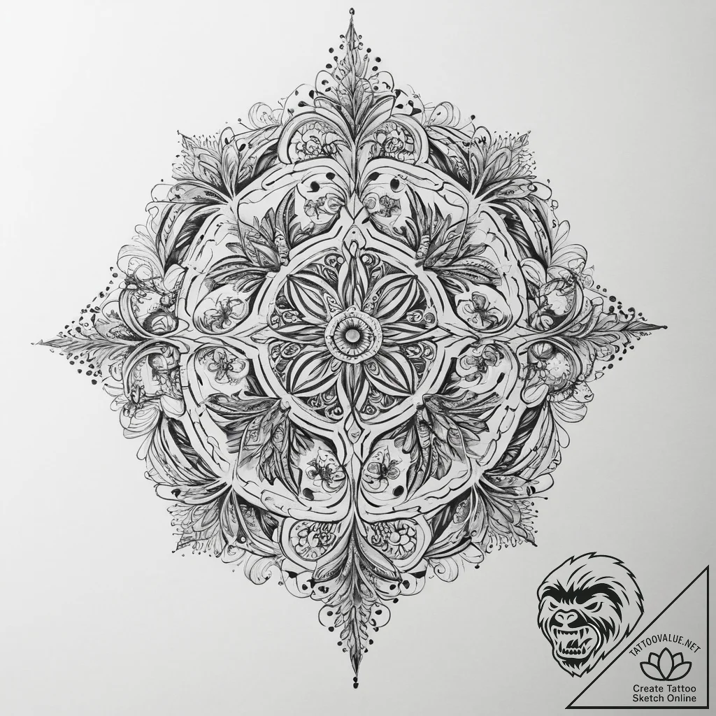 Tattoo sketch череп с каллиграфией, artistic... - tattoo sketch (№1760223373_0, 11.10.2025 22:56) — tattoovalue.net