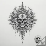 Tattoo sketch blessed being, concept art for… – tattoo sketch (№1760225105_0, 11.10.2025 23:25) — tattoovalue.net