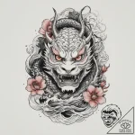 Tattoo sketch mask, ink illustration for tatt… – tattoo sketch (№1760227074_0, 11.10.2025 23:57) — tattoovalue.net
