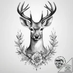 Tattoo sketch elegant doe tattoo – tattoo sketch (№1760227722_0, 12.10.2025 00:08) — tattoovalue.net