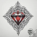 Tattoo sketch diamond, ink illustration for t… – tattoo sketch (№1760228589_0, 12.10.2025 00:23) — tattoovalue.net