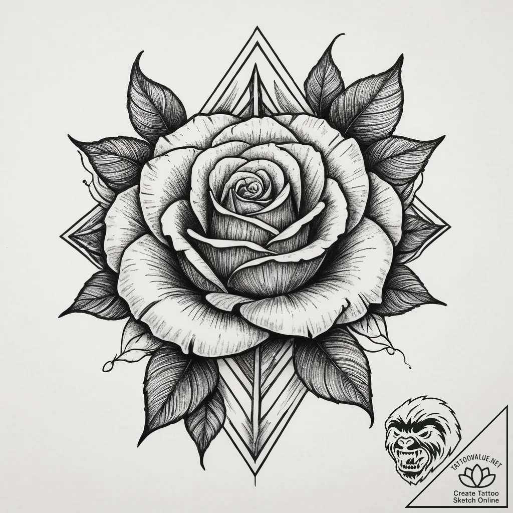 Tattoo sketch sketch роза, tattoo drawing out... - tattoo sketch (№1760230324_0, 12.10.2025 00:52) — tattoovalue.net