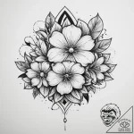 Tattoo sketch linework цветок, tattoo flash s… – tattoo sketch (№1760230757_0, 12.10.2025 00:59) — tattoovalue.net