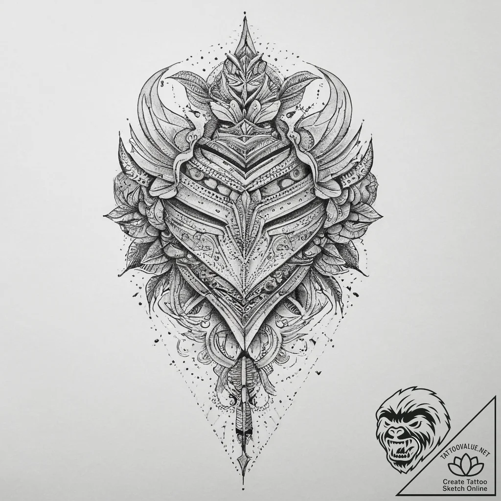 Tattoo sketch armor, tattoo sketch design, mu... - tattoo sketch (№1760230974_0, 12.10.2025 01:02) — tattoovalue.net