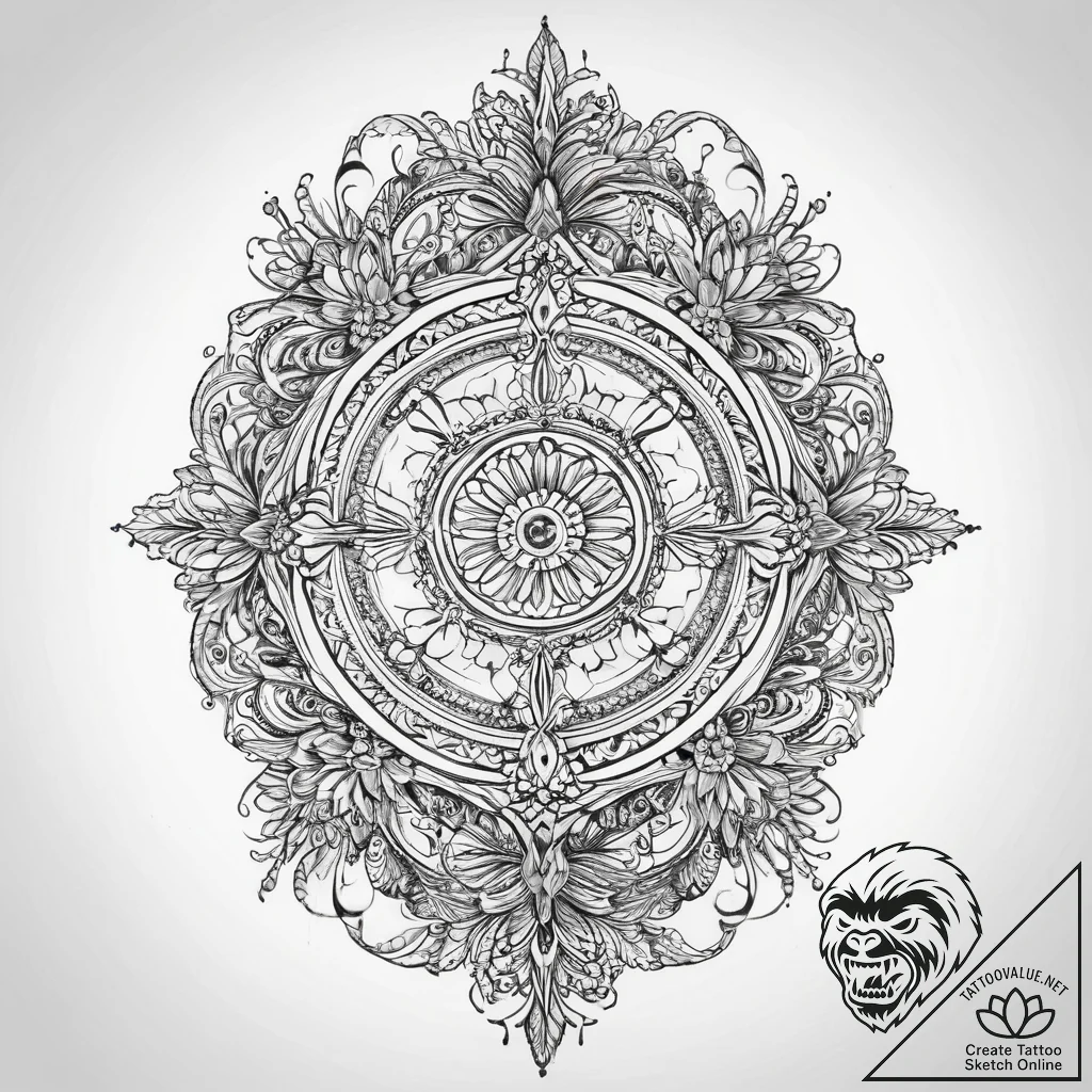 Tattoo sketch mirror, tattoo drawing outline,... - tattoo sketch (№1760231631_0, 12.10.2025 01:13) — tattoovalue.net