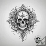 Tattoo sketch village, ink illustration for t… – tattoo sketch (№1760231849_0, 12.10.2025 01:17) — tattoovalue.net