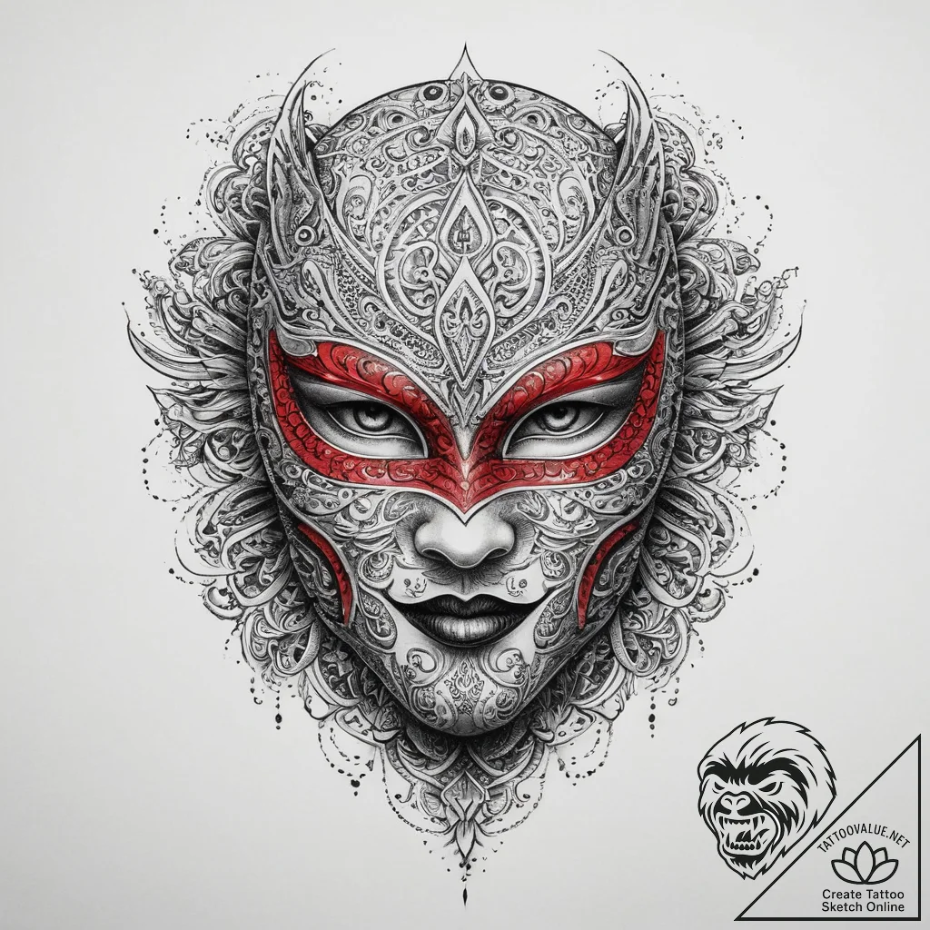 Tattoo sketch ninja mask, tattoo sketch desig... - tattoo sketch (№1760232283_0, 12.10.2025 01:24) — tattoovalue.net
