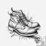 Tattoo sketch cobbler shoe and awl, ink illus… – tattoo sketch (№1760232502_0, 12.10.2025 01:28) — tattoovalue.net