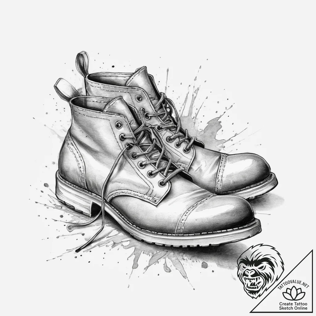 Tattoo sketch cobbler shoe and awl, ink illus... - tattoo sketch (№1760232502_0, 12.10.2025 01:28) — tattoovalue.net
