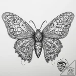 Tattoo sketch sensual shoulder with a moth, i… – tattoo sketch (№1760232940_0, 12.10.2025 01:35) — tattoovalue.net