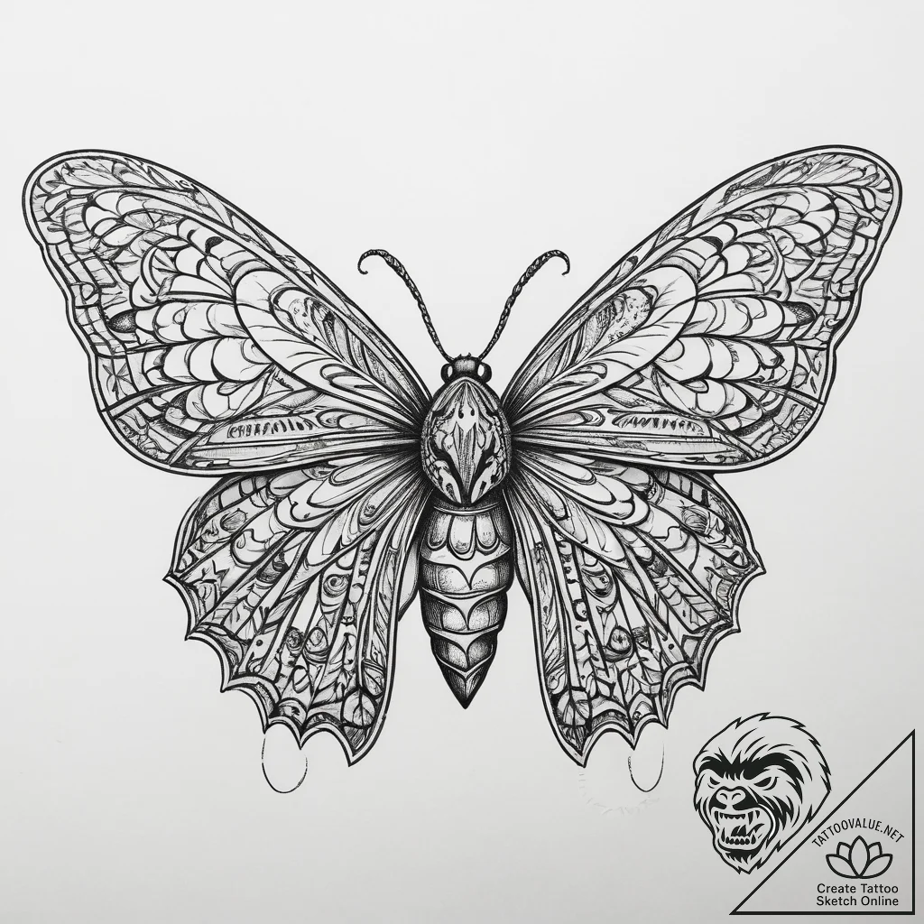 Tattoo sketch sensual shoulder with a moth, i... - tattoo sketch (№1760232940_0, 12.10.2025 01:35) — tattoovalue.net
