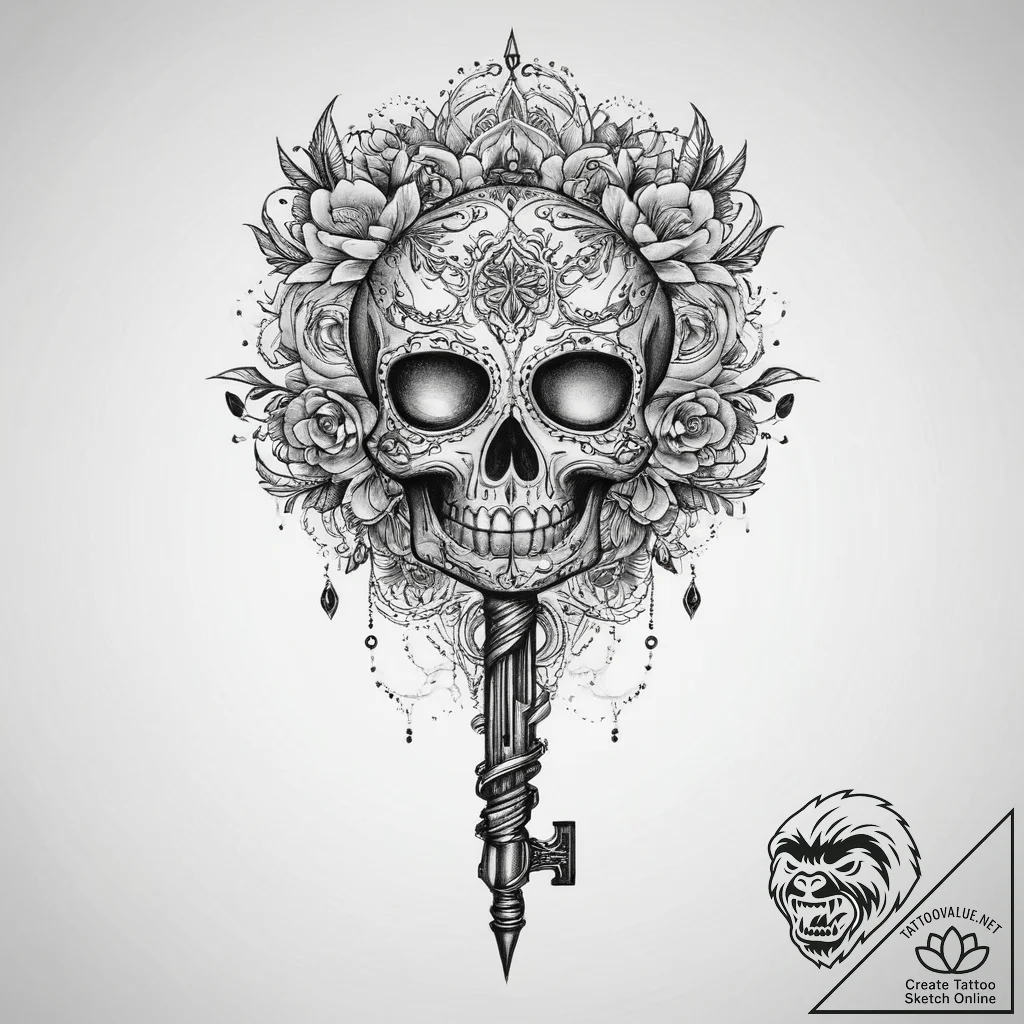 Tattoo sketch key, artistic tattoo sketch, se... - tattoo sketch (№1760233382_0, 12.10.2025 01:43) — tattoovalue.net