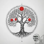 Tattoo sketch tree of life with a moon, tatto… – tattoo sketch (№1760233598_0, 12.10.2025 01:46) — tattoovalue.net